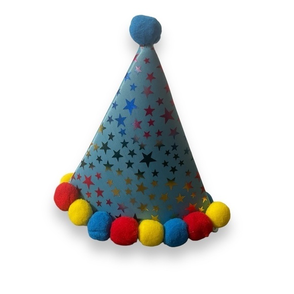 Rainbow party supplies banner table cloth party hat 4pc - Picture 3 of 7